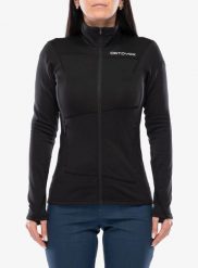 Bluza rozpinana damska Ortovox Fleece Light Jacket. Czarne bluzy damskie ORTOVOX, s, bez wzorów, z materiału, bez ramiączek, bez kaptura. Za 788.69 zł.