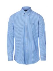 Polo Ralph Lauren Koszula Mężczyźni Modern Fit Bawełna niebieski, M. Niebieskie koszule męskie Polo Ralph Lauren, m, bez wzorów, z bawełny, bez kołnierzyka, bez ramiączek. Za 689.95 zł.