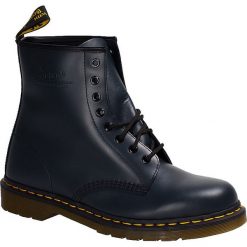 Dr Martens - Buty wysokie 8 Eye. Niebieskie botki męskie Dr. Martens, bez wzorów, z materiału, casualowe, bez obcasa, bez zapięcia. Za 699.90 zł.