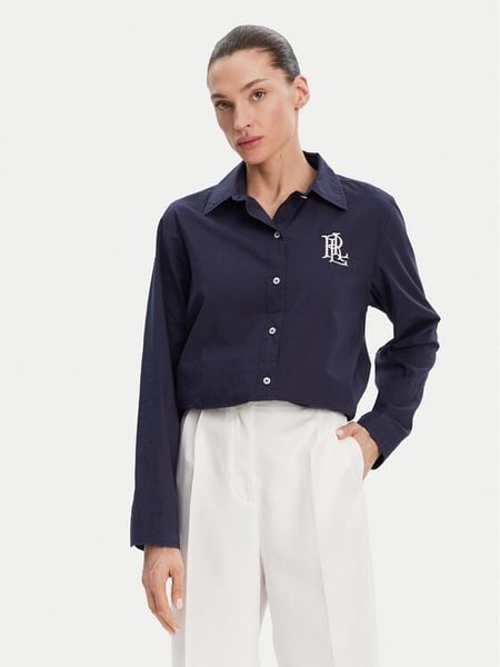 LAUREN RALPH LAUREN Koszula 20529276 Granatowy Regular Fit. Niebieskie koszule damskie Lauren Ralph Lauren, xs, bez wzorów, z bawełny, bez kołnierzyka, bez ramiączek. Za 849.99 zł.