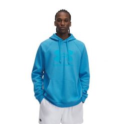 Bluza męska Under Armour Rival Fleece Logo HD. Niebieskie bluzy męskie Under Armour, m, bez wzorów, sportowe, bez ramiączek, bez kaptura. Za 159.99 zł.