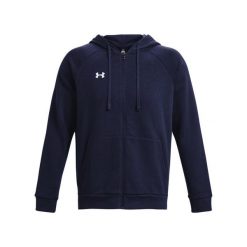 Polarowa bluza z kapturem zapinana na zamek Under Armour Rival. Białe bluzy sportowe męskie Under Armour, m, bez wzorów, z polaru, z kapturem, do koszykówki. Za 312.50 zł.