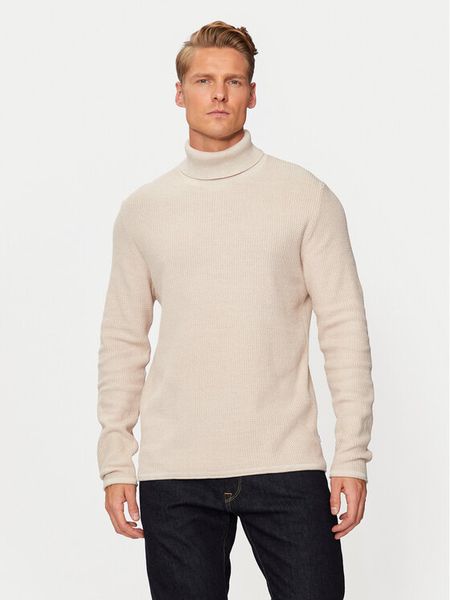 Jack & Jones Golf Cooper 12259310 Beżowy Regular Fit. Brązowe swetry męskie Jack & Jones, l, bez wzorów, z bawełny, bez kołnierzyka, bez ramiączek. Za 159.99 zł.