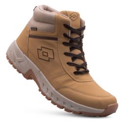 Buty męskie sportowe zimowe LOTTO EVEDAL MID BLACK. Brązowe buty sportowe męskie Lotto, na zimę, bez wzorów, bez zapięcia. W wyprzedaży za 124.00 zł.