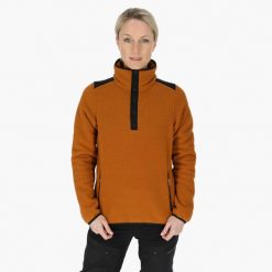 Bluza polarowa do wędrówek damska Swedemount Nordkap Pile Halfneck. Brązowe bluzy damskie SWEDEMOUNT, na zimę, bez wzorów, z polaru, sportowe, bez ramiączek, bez kaptura. Za 399.99 zł.