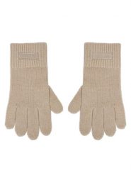 Calvin Klein Rękawiczki LV14D8031G Beżowy. Brązowe rękawiczki damskie Calvin Klein, bez wzorów, z dzianiny. Za 259.99 zł.