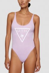 GUESS Lawendowy damski jednoczęściowy strój kąpielowy z logo Violet, Rozmiar S. Fioletowe stroje kąpielowe damskie Guess, s, z aplikacjami. W wyprzedaży za 199.99 zł.