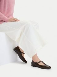 Lasocki Baleriny CEO-RST-ROMI-103 Brązowy. Brązowe balerinki damskie Lasocki, bez wzorów, z lakierowanej skóry, bez obcasa, bez zapięcia. Za 169.99 zł.