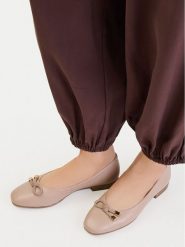 Lasocki Baleriny CEO-RST-ROMI-99 Beżowy. Brązowe balerinki damskie Lasocki, bez wzorów, ze skóry, bez obcasa, bez zapięcia. Za 179.99 zł.
