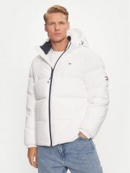 Tommy Jeans Kurtka puchowa Essential DM0DM19786 Biały Regular Fit. Białe kurtki męskie Tommy Jeans, m, bez wzorów, z jeansu, bez kaptura. Za 769.99 zł.