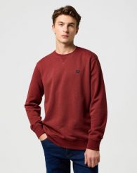 MESKA BLUZA WRANGLER SIGN OFF CREW FIRED BRICK 112371464. Bluzy męskie Wrangler, s, bez wzorów, bez ramiączek, bez kaptura. Za 169.99 zł.