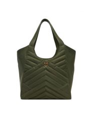 PINKO Torebka Tote Bag Puzzle 104536 A1EU Z99Q Zielony. Zielone shopperki damskie Pinko, bez wzorów, z materiału, bez dodatków. Za 819.99 zł.