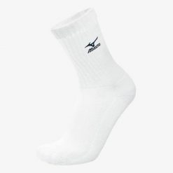 Skarpetki Mizuno Volley Blanc. Białe skarpety męskie Mizuno, bez wzorów, z bawełny. Za 26.99 zł.