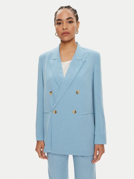 ViCOLO Marynarka TB1567 Niebieski Relaxed Fit. Niebieskie marynarki i żakiety damskie ViCOLO, bez wzorów, z wiskozy, bez kołnierzyka, bez ramiączek. Za 469.99 zł.