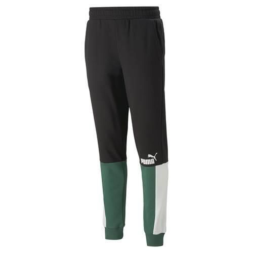 Spodnie sportowe męskie Puma Ess Block Sweatpants. Czarne spodnie sportowe męskie Puma, m, bez wzorów, z dresówki. Za 352.00 zł.