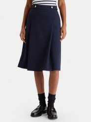 Tommy Hilfiger Spódnica trapezowa WW0WW48263 Granatowy Regular Fit. Niebieskie spódnice damskie Tommy Hilfiger, bez wzorów, z syntetyku, trapezowe. Za 749.99 zł.
