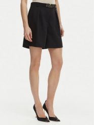 Rinascimento Szorty materiałowe CFC0127761003 Czarny Regular Fit. Czarne szorty damskie Rinascimento, bez wzorów, z materiału. Za 459.99 zł.