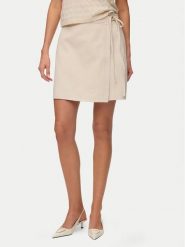 Vero Moda Spódnica jeansowa Liza 10332535 Beżowy jasny Regular Fit. Brązowe spódnice damskie Vero Moda, xl, bez wzorów, z bawełny. Za 139.99 zł.