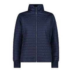 Damska kurtka puchowa CMP. Niebieskie kurtki sportowe damskie CMP, bez wzorów, z puchu, bez ramiączek, bez kaptura, trekkingowe. Za 508.50 zł.