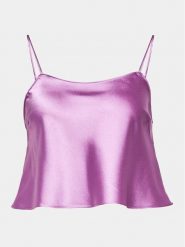 Hunkemöller Koszulka piżamowa 203157 Fioletowy Comfortable Fit. Fioletowe koszule nocne damskie Hunkemöller, bez wzorów, z syntetyku, bez ramiączek. Za 69.99 zł.