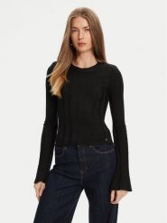 Guess Sweter W5YR13 Z3OT0 Czarny Regular Fit. Czarne swetry nierozpinane damskie Guess, xl, z aplikacjami, z syntetyku, bez kołnierzyka, bez ramiączek. Za 279.99 zł.