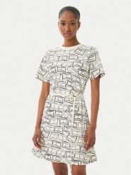 Tommy Hilfiger Sukienka codzienna WW0WW49772 Beżowy jasny Regular Fit. Brązowe sukienki damskie Tommy Hilfiger, na co dzień, m, bez wzorów, z bawełny, bez kołnierzyka, bez ramiączek, proste. Za 489.99 zł.