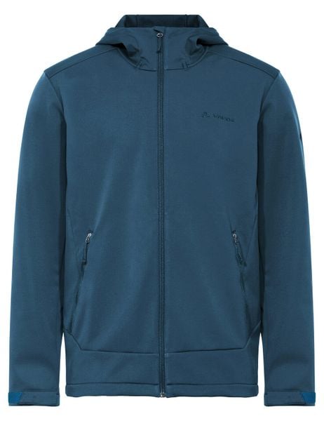 Kurtka softshellowa M Everhike Hoody. Niebieskie kurtki męskie Vaude, na zimę, m, bez wzorów, z materiału, sportowe, z kapturem. Za 580.05 zł.