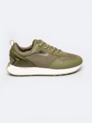 Sneakersy męskie khaki RR174360 303. Zielone buty sportowe męskie BIG STAR, bez wzorów, z syntetyku, bez zapięcia. W wyprzedaży za 179.99 zł.