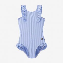 Strój kąpielowy Coqui 122 w paski. Niebieskie stroje kąpielowe damskie 909, l, bez wzorów. Za 129.99 zł.