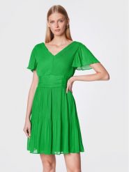 DKNY Sukienka codzienna DD2EI909 Zielony Regular Fit. Zielone sukienki damskie DKNY, na co dzień, bez wzorów, z syntetyku, bez kołnierzyka, bez ramiączek, proste. Za 399.99 zł.