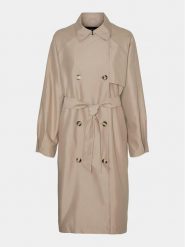 Vero Moda Curve Trencz Doreen 10307261 Beżowy Regular Fit. Brązowe płaszcze damskie Vero Moda Curve, bez wzorów, z syntetyku, bez kołnierzyka, bez kaptura. Za 239.99 zł.