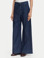 Weekend Max Mara Jeansy Vega 2625186021 Granatowy Wide Leg. Niebieskie jeansy damskie Weekend Max Mara, bez wzorów, z bawełny. Za 839.99 zł.