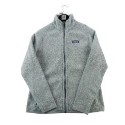 Second life - Kurtka polarowa damska slim fit szara - Jak nowy. Szare kurtki sportowe damskie Patagonia, l, bez wzorów, z materiału, bez ramiączek, bez kaptura. Za 292.56 zł.