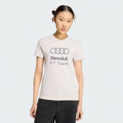 Koszulka Z Grafiką Audi Revolut F1® Team Dna. Białe bluzki damskie Adidas, bez wzorów, casualowe, bez kołnierzyka, bez ramiączek. Za 179.00 zł.