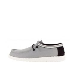 Buty HEY DUDE WALLY LETTERMAN Szary. Szare buty zimowe męskie PRO BRANDS, bez wzorów, z tkaniny, bez obcasa, bez zapięcia. Za 248.99 zł.