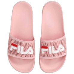 Klapki damskie FILA Morro Bay Spiro. Czerwone klapki damskie Fila, na lato, bez wzorów, z gumy, klasyczne, bez obcasa, bez zapięcia. Za 73.99 zł.
