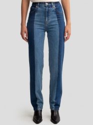 Jeansy damskie dwukolorowe niebieskie Avril 491. Niebieskie jeansy damskie BIG STAR, bez wzorów, z jeansu, eleganckie. W wyprzedaży za 249.99 zł.
