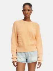 HUGO Sweter Slipery 50554206 Pomarańczowy jasny Regular Fit. Brązowe swetry nierozpinane damskie Hugo, l, bez wzorów, z bawełny, bez kołnierzyka, bez ramiączek. Za 549.99 zł.