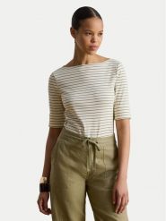 LAUREN RALPH LAUREN Bluzka Judy 200P13919002 Beżowy Regular Fit. Brązowe bluzki damskie Lauren Ralph Lauren, m, bez wzorów, z bawełny, bez kołnierzyka, bez ramiączek. Za 329.99 zł.