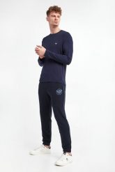 Spodnie dresowe męskie EMPORIO ARMANI UNDERWEAR. Spodnie sportowe męskie Emporio Armani Underwear, m, bez wzorów, z dresówki. W wyprzedaży za 270.27 zł.