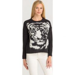SWETER LIU JO. Czarne swetry nierozpinane damskie Liu Jo, m, z aplikacjami, bez kołnierzyka, bez ramiączek. Za 989.00 zł.