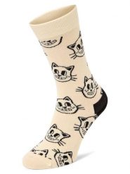 Happy Socks Skarpety Mężczyźni Bawełna beżowy|biały, 36-40. Białe skarpety męskie Happy Socks, bez wzorów, z bawełny. Za 59.95 zł.