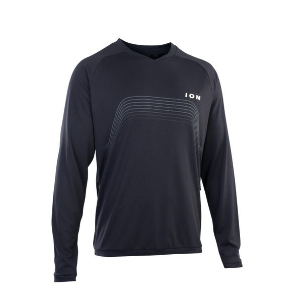 Longsleeve rowerowy męski ION Traze storm blue. Niebieskie bluzy męskie ION, m, bez wzorów, sportowe, bez ramiączek, bez kaptura. Za 179.99 zł.