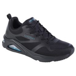 Buty sportowe Sneakersy męskie, Skechers Tres-Air Uno-Modern Aff-Air. Czarne buty sportowe męskie Skechers, bez wzorów, z gumy, bez zapięcia, trekkingowe. Za 369.99 zł.