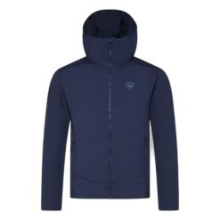 Kurtka narciarska z kapturem Rossignol Opside. Niebieskie kurtki sportowe damskie Rossignol, na zimę, bez wzorów, bez ramiączek, z kapturem, narciarskie. Za 789.99 zł.