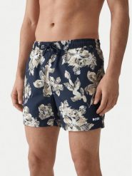 BOSS Szorty kąpielowe Discus 50544499 Granatowy Regular Fit. Niebieskie kąpielówki męskie Boss, m, bez wzorów, z syntetyku. Za 319.99 zł.