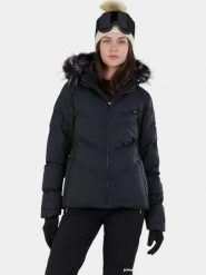 Kurtka Narciarska Damska Fundango Elyra. Czarne kurtki sportowe damskie FUNDANGO, na zimę, m, z aplikacjami, z materiału, bez ramiączek, bez kaptura, narciarskie. Za 499.00 zł.