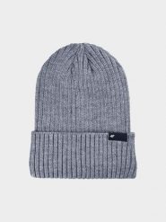 4F Czapka zimowa męska - szara M. Szare czapki męskie 4F, na zimę, bez wzorów, z syntetyku. W wyprzedaży za 39.99 zł.