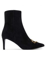Coccinelle Botki Coccinellehimma Suede E4 PSB 11 01 01 Czarny. Czarne botki damskie Coccinelle, bez wzorów, ze skóry, bez obcasa, na szpilce, bez zapięcia. Za 1,249.00 zł.