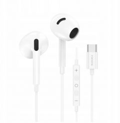 Słuchawki Foneng FONENG T66 Słuchawki przewodowe douszne USB-C z mikrofonem 1.2m biały. Białe słuchawki douszne Foneng. Za 27.45 zł.
